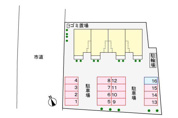 御前崎市池新田アパート 駐車場