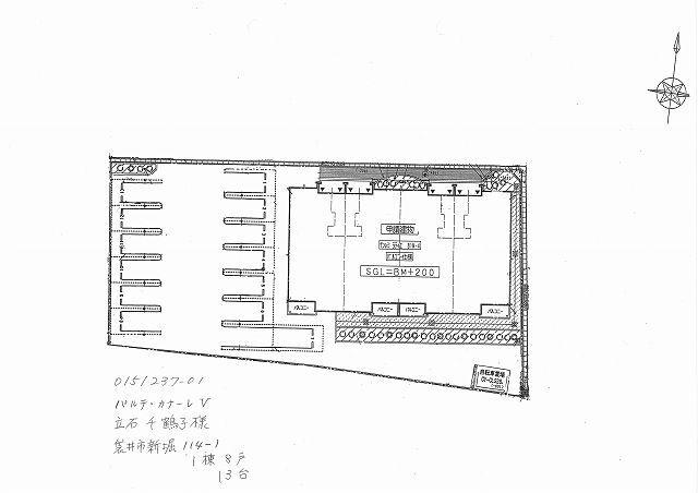 袋井市新堀アパート 駐車場