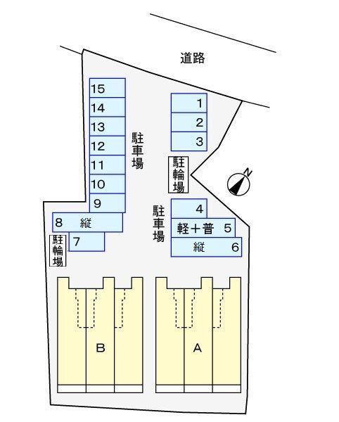 菊川市加茂アパート 駐車場