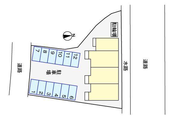 磐田市国府台アパート 駐車場
