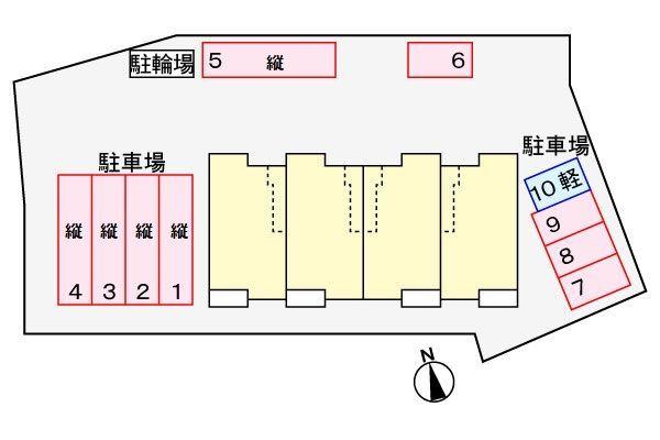 菊川市西方アパート 駐車場