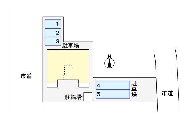 磐田市三ケ野台アパート 駐車場