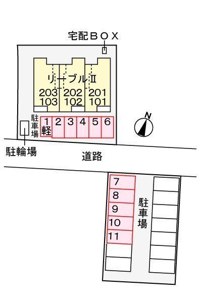 袋井市堀越アパート 駐車場