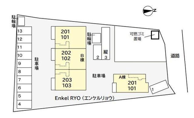 袋井市新池アパート 駐車場