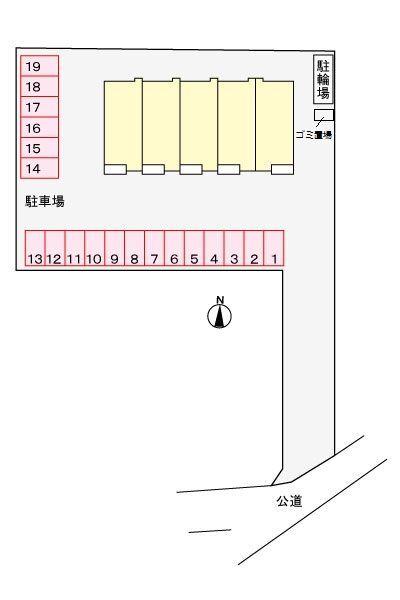 焼津市柳新屋アパート 駐車場
