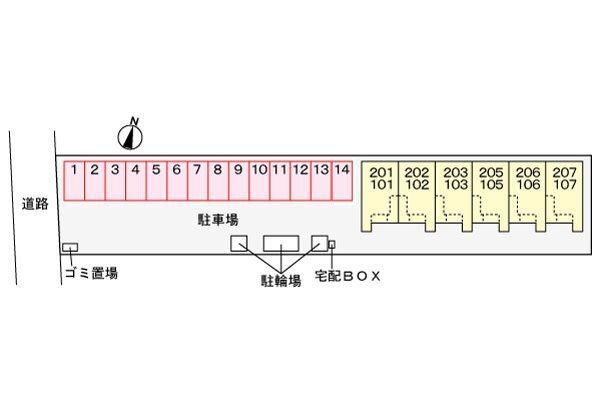 焼津市塩津アパート 駐車場