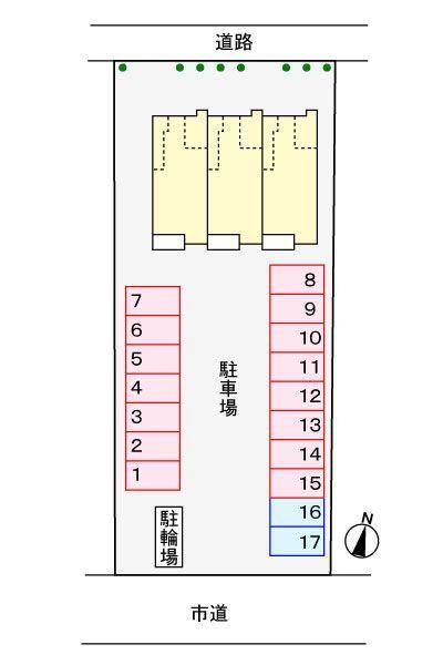 掛川市大池アパート 駐車場