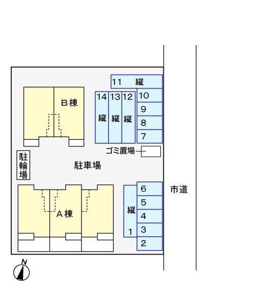 菊川市下平川アパート 駐車場
