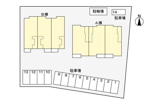 袋井市春岡アパート 駐車場
