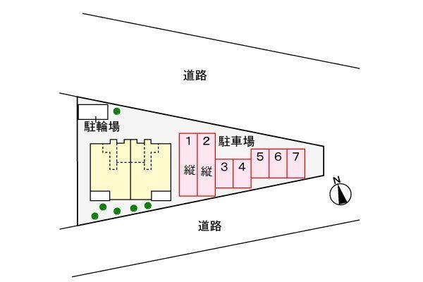 掛川市緑ケ丘アパート 駐車場