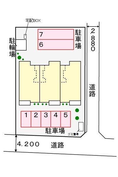 焼津市高新田アパート 駐車場
