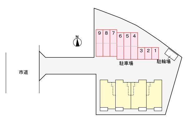 掛川市上西郷アパート 駐車場