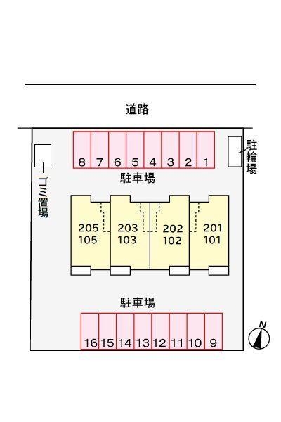 掛川市葛川アパート 駐車場