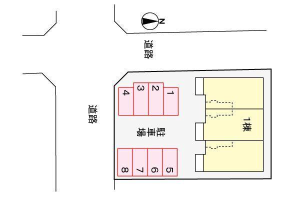 磐田市上本郷アパート 駐車場