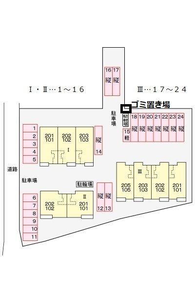 菊川市下平川アパート 駐車場