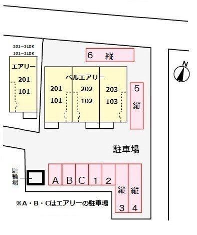 菊川市加茂アパート 駐車場