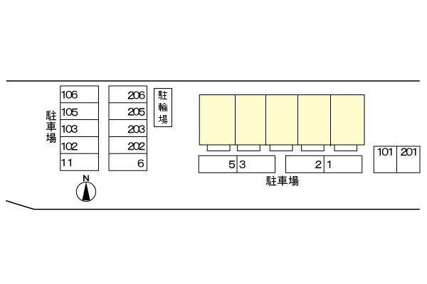 島田市中河町アパート 駐車場
