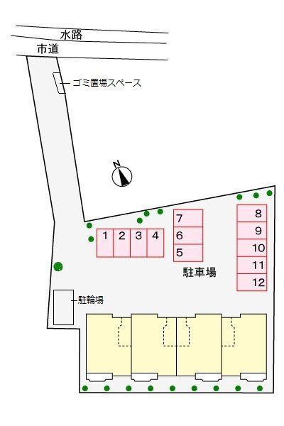 焼津市塩津アパート 駐車場