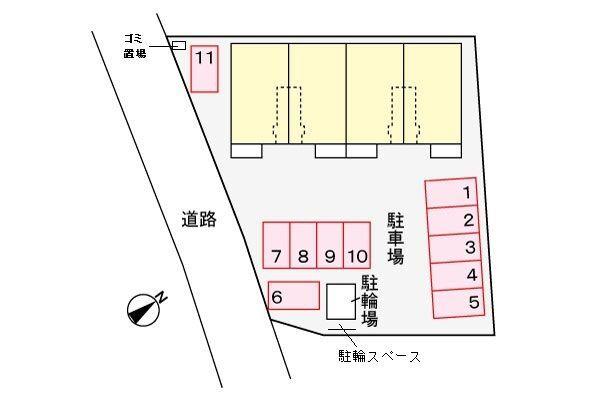 焼津市西小川アパート 駐車場