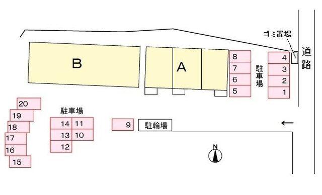 島田市道悦アパート 駐車場