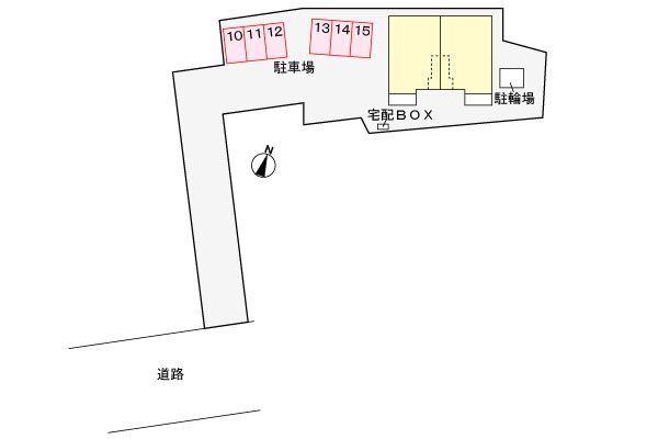磐田市三ケ野アパート 駐車場