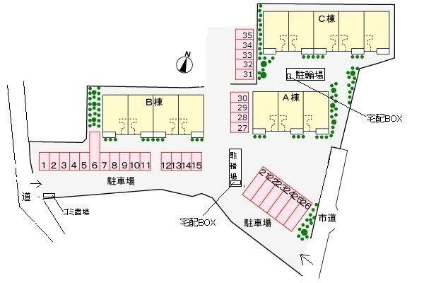 島田市旭アパート 駐車場