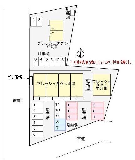 島田市中河アパート 駐車場