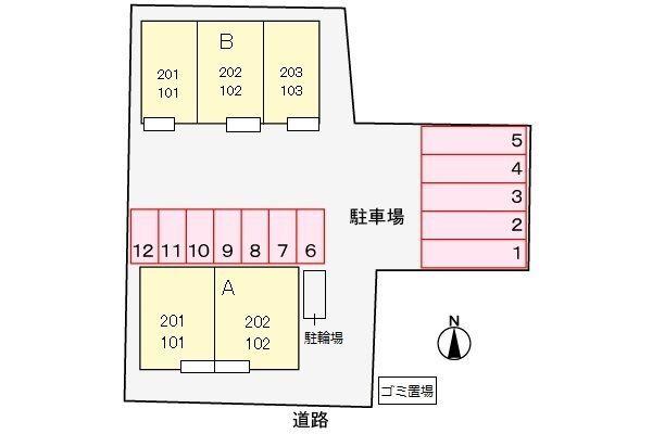 島田市東町アパート 駐車場