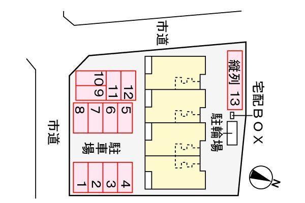 磐田市一言アパート 駐車場