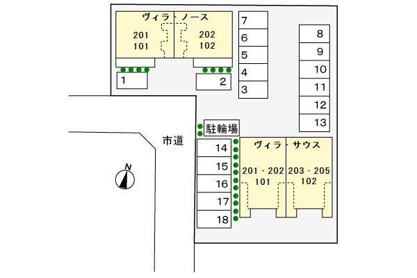 袋井市川井アパート 駐車場