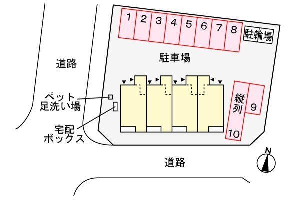 磐田市鎌田アパート 駐車場