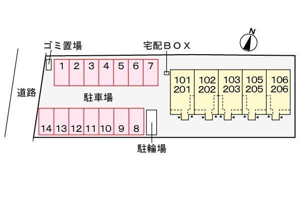 磐田市天龍アパート 駐車場