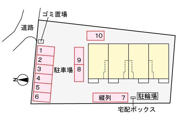 磐田市二之宮アパート 駐車場