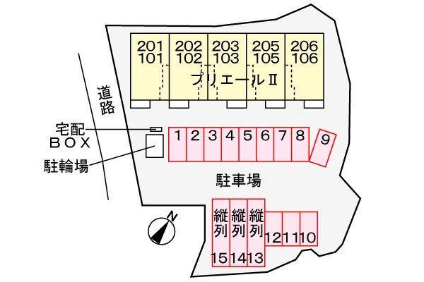 掛川市高御所アパート 駐車場