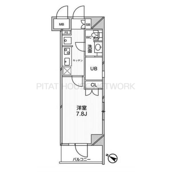 403号室は　7.8帖　間取り作成中