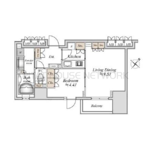 アパートメンツ巣鴨の間取り図