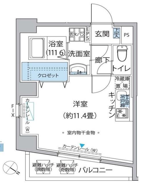FIORE KOMAGOMEの間取り