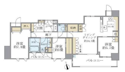 ブリリア巣鴨の間取り