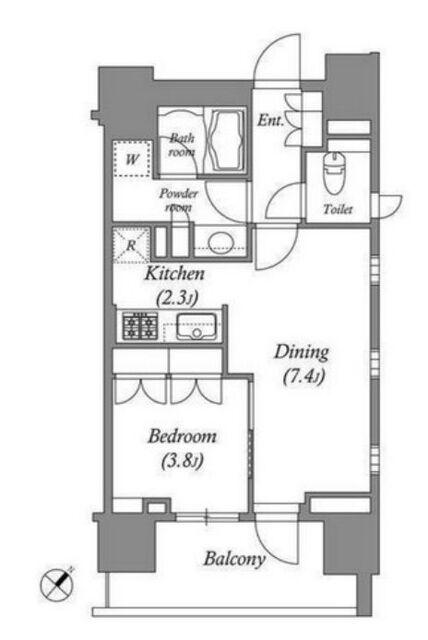 アパートメンツ千駄木の間取り