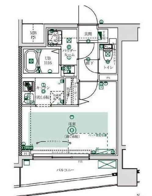 フェルクルール田端ルネサンスコートの間取