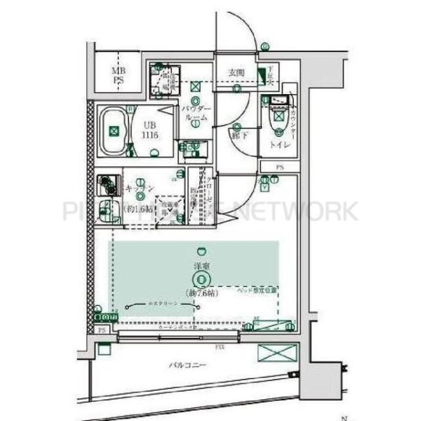 フェルクルール田端ルネサンスコートの間取