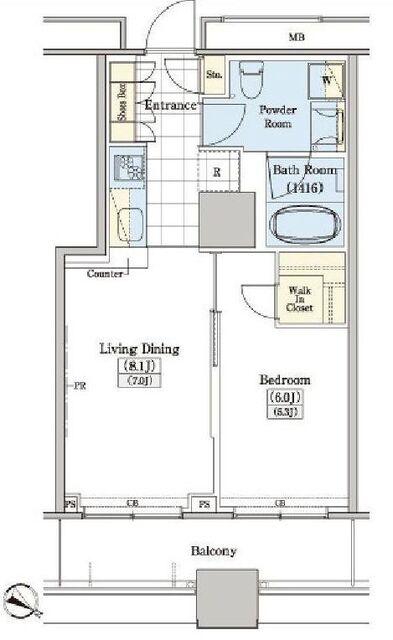 レジディアタワー上池袋の間取り