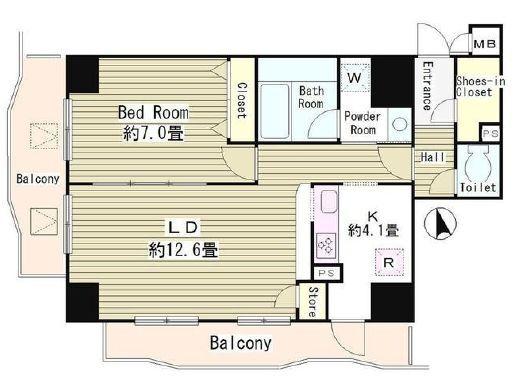 アルブル高輪の間取り
