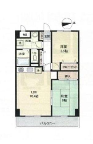 マンション白陽の間取り
