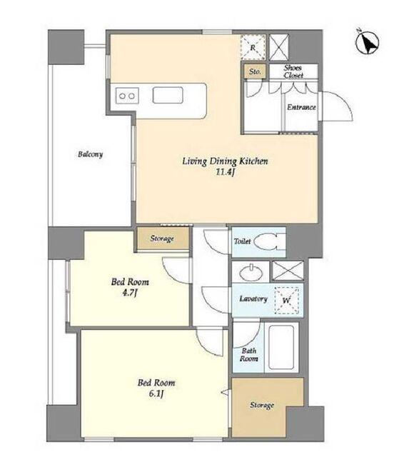 アブレスト動坂の間取り