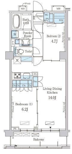 パークアクシス駒込HILLTOPの間取り