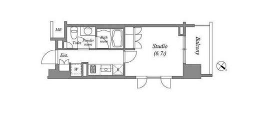 アパートメンツ千駄木の間取り