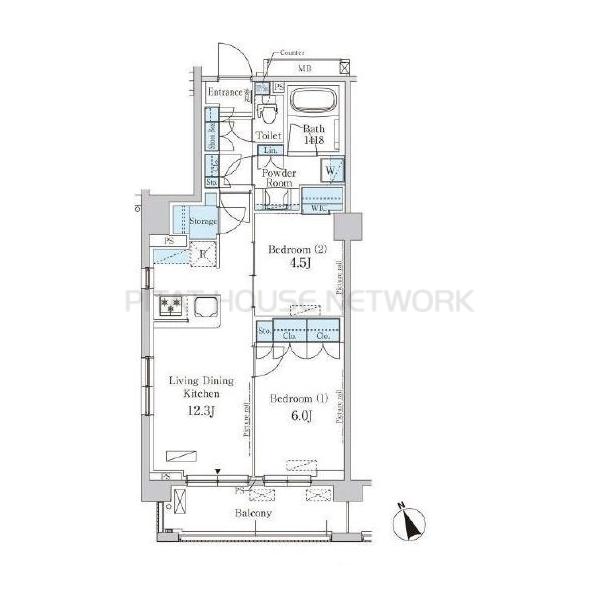 パークアクシス駒込HILLTOPの間取り