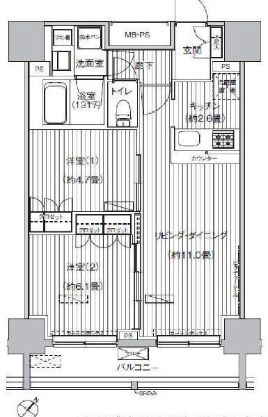 ヒューリックレジデンス駒込の間取り
