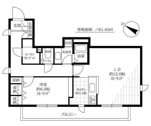 シャンブル向丘の間取り